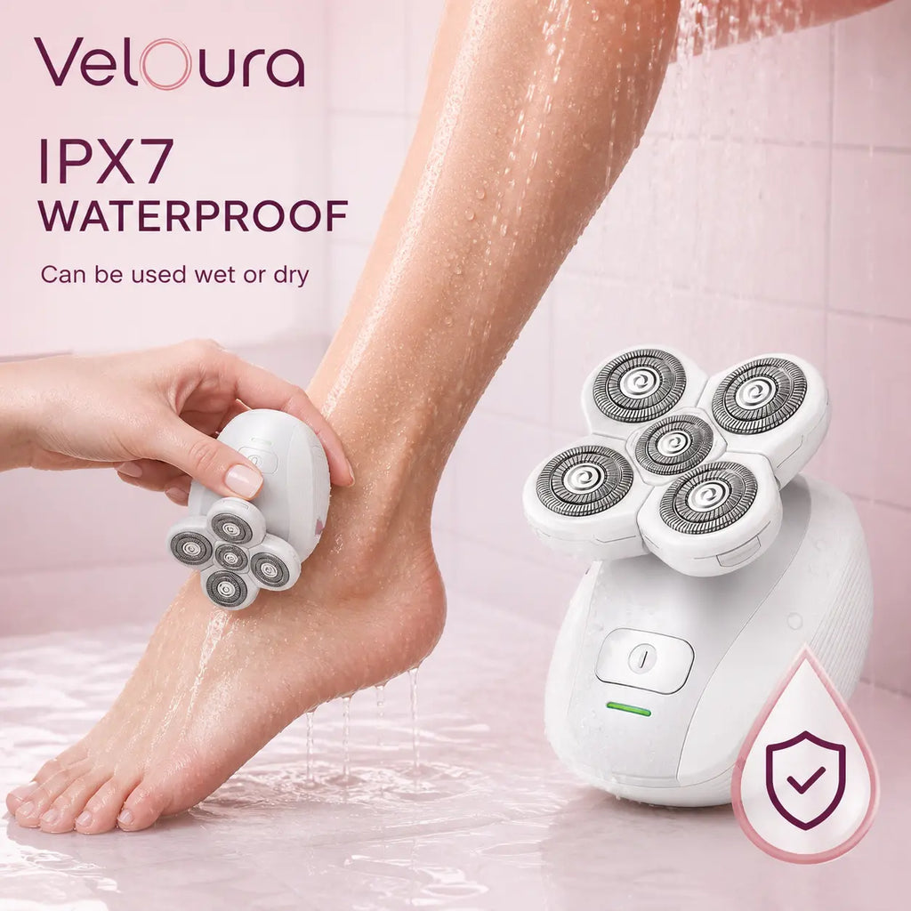 Veloura, IPX7 waterproof, wet or dry use