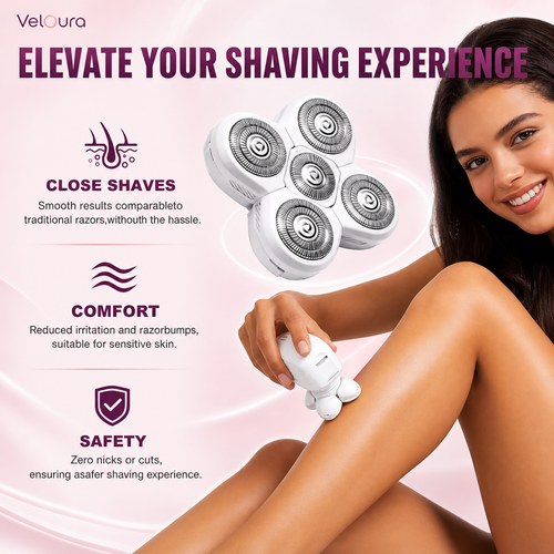 Veloura, elevate your shaving experience - close shaves, comfort, safety